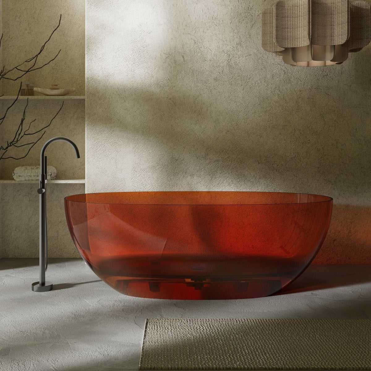 MonBlari Resin Freestanding Bathtub TW-8507T-FrontView
