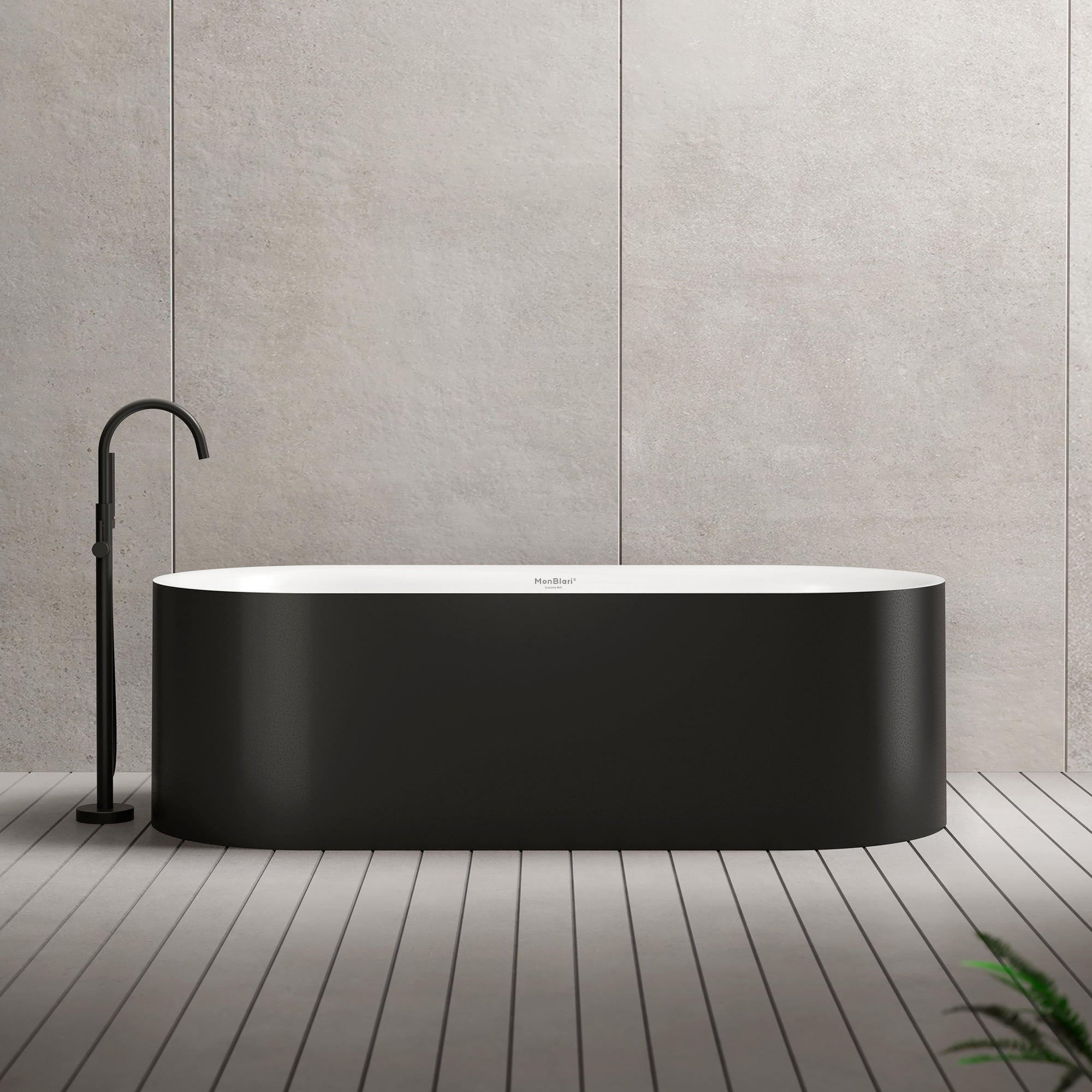 59-63 Inch MonBlari AURA Acrylic Freestanding Bathtub