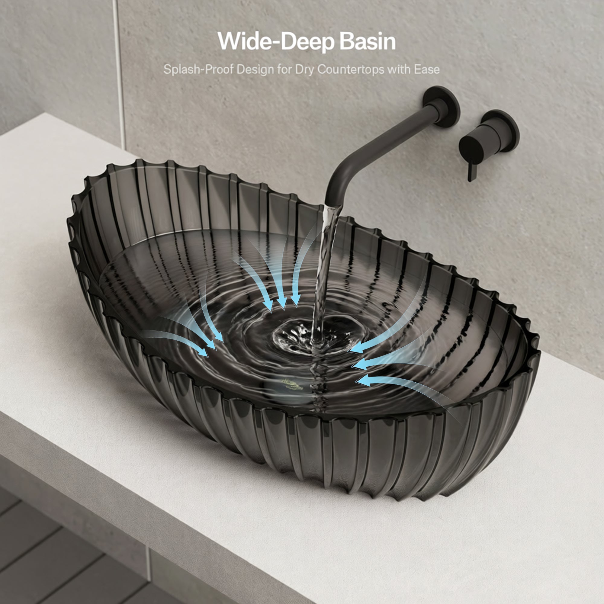 23.6 Inch MonBlari VENUS SERIES Resin Vessel Bowl Sink Bathroom Sink