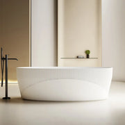 71 Inch MonBlari Solid Surface Freestanding Bathtub-TW-8187-MW-FrontView