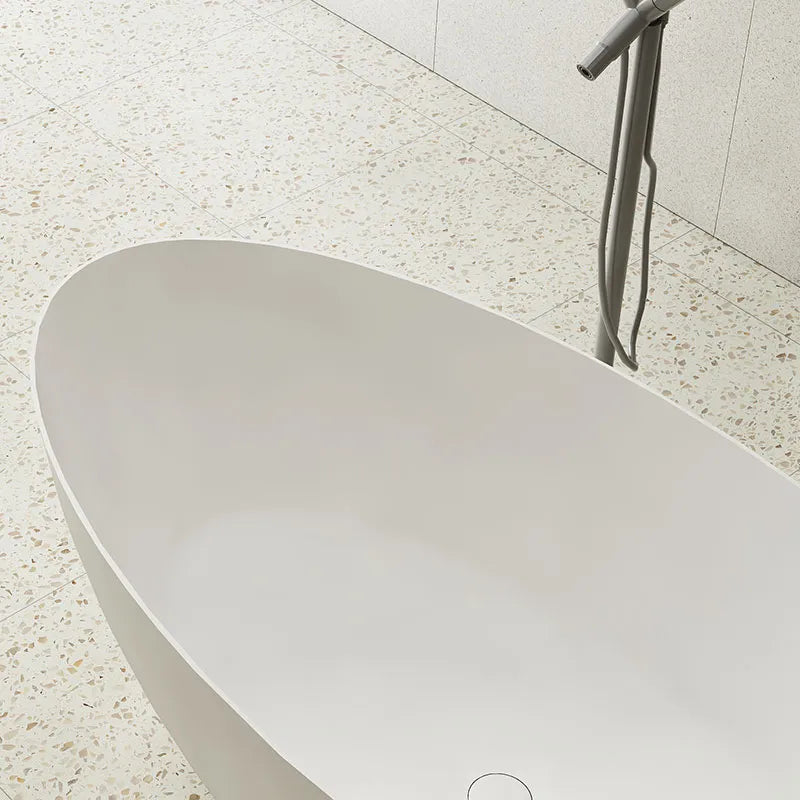 63 Inch MonBlari Solid Surface Freestanding Bathtub-XA-8863-MW-CloseUp