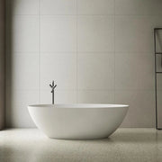 63 Inch MonBlari Solid Surface Freestanding Bathtub-XA-8863-MW-FrontView