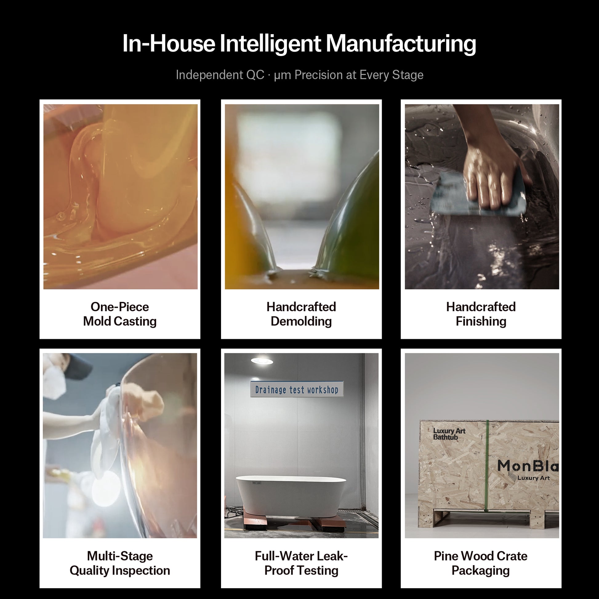 MonBlari Resin Freestanding Bathtub TW-8507T-9