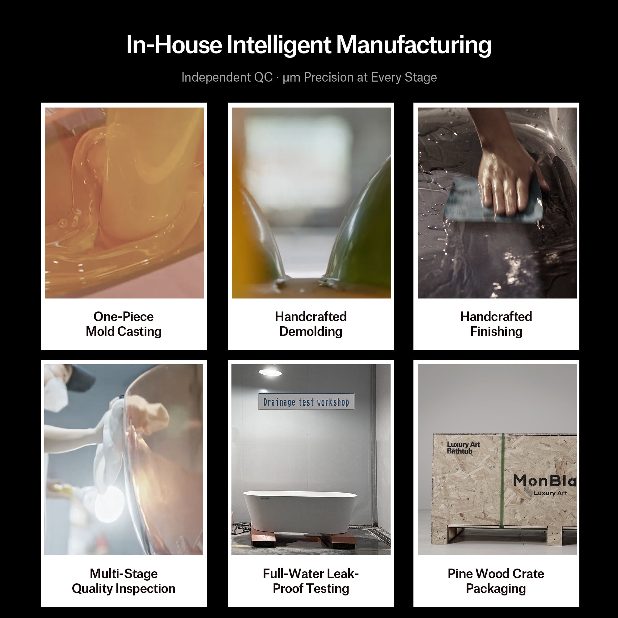 MonBlari Resin Freestanding Bathtub TW-8507T-9