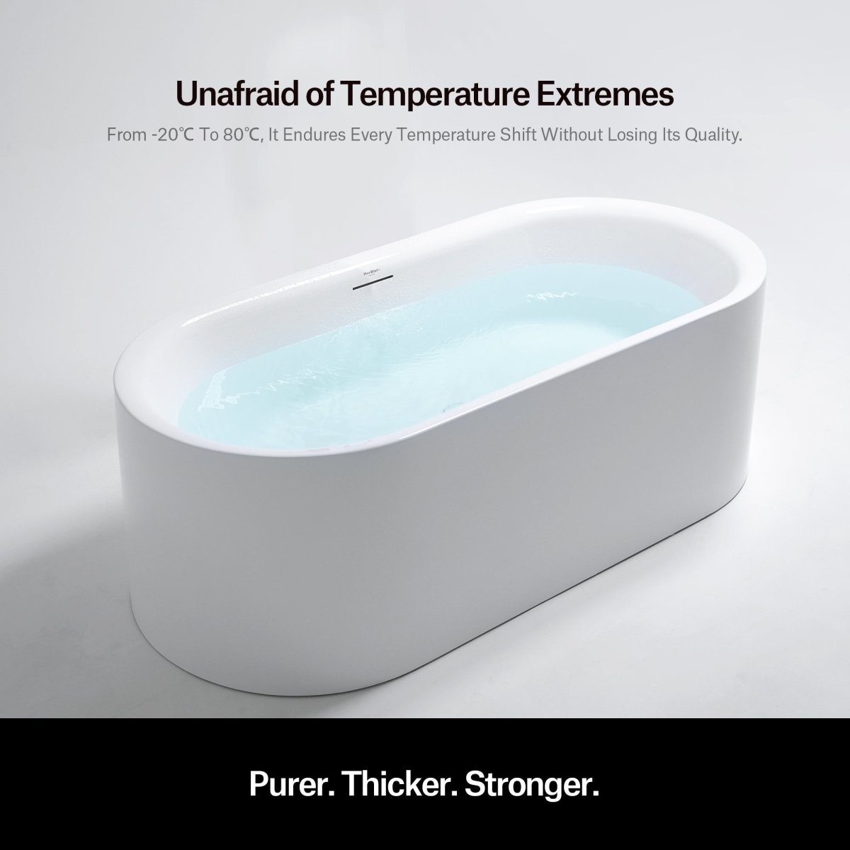 59-63 Inch MonBlari AURA Acrylic Freestanding Bathtub