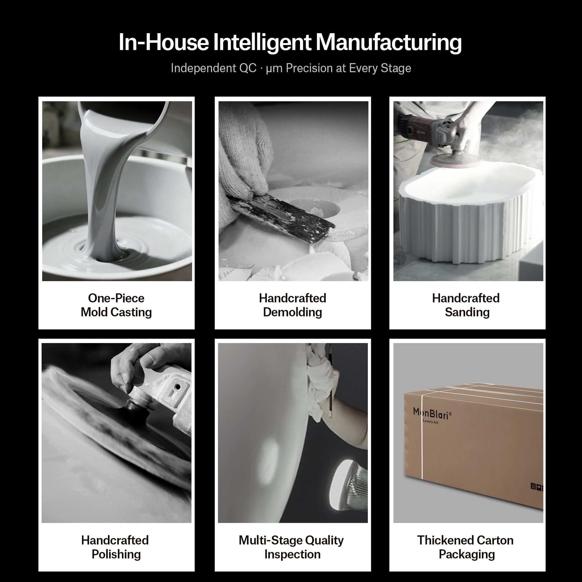 MonBlari Solid Surface Vessel Bowl Sink Bathroom Sink MR-A8878-9