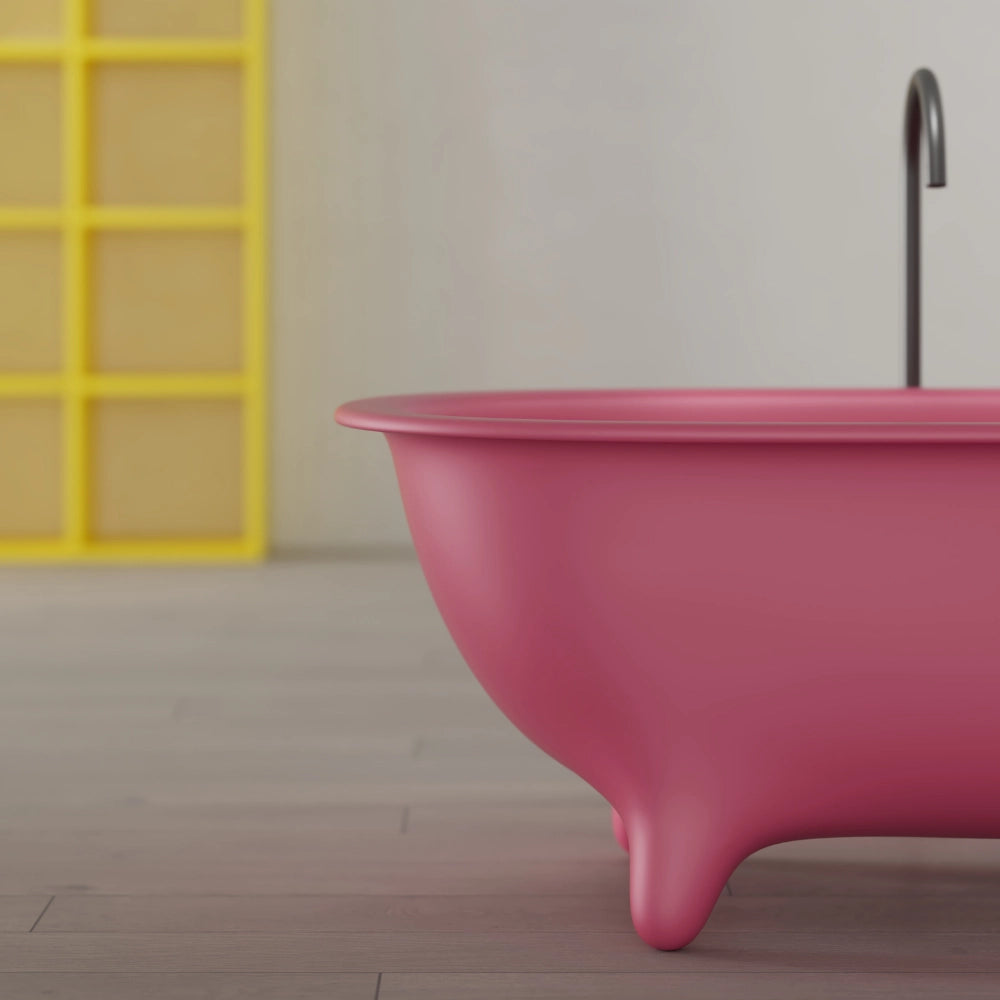 71 Inch MonBlari Armchair Series Single Slipper Freestanding Soaking Bathtub