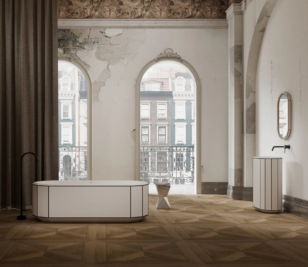 67 inch MonBlari BERYL Series Freestanding Tub Bathroom Soaking Bathtub