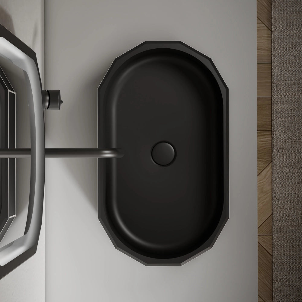 24 Inch MonBlari BERYL Series Structured Countertop Vessel Sink