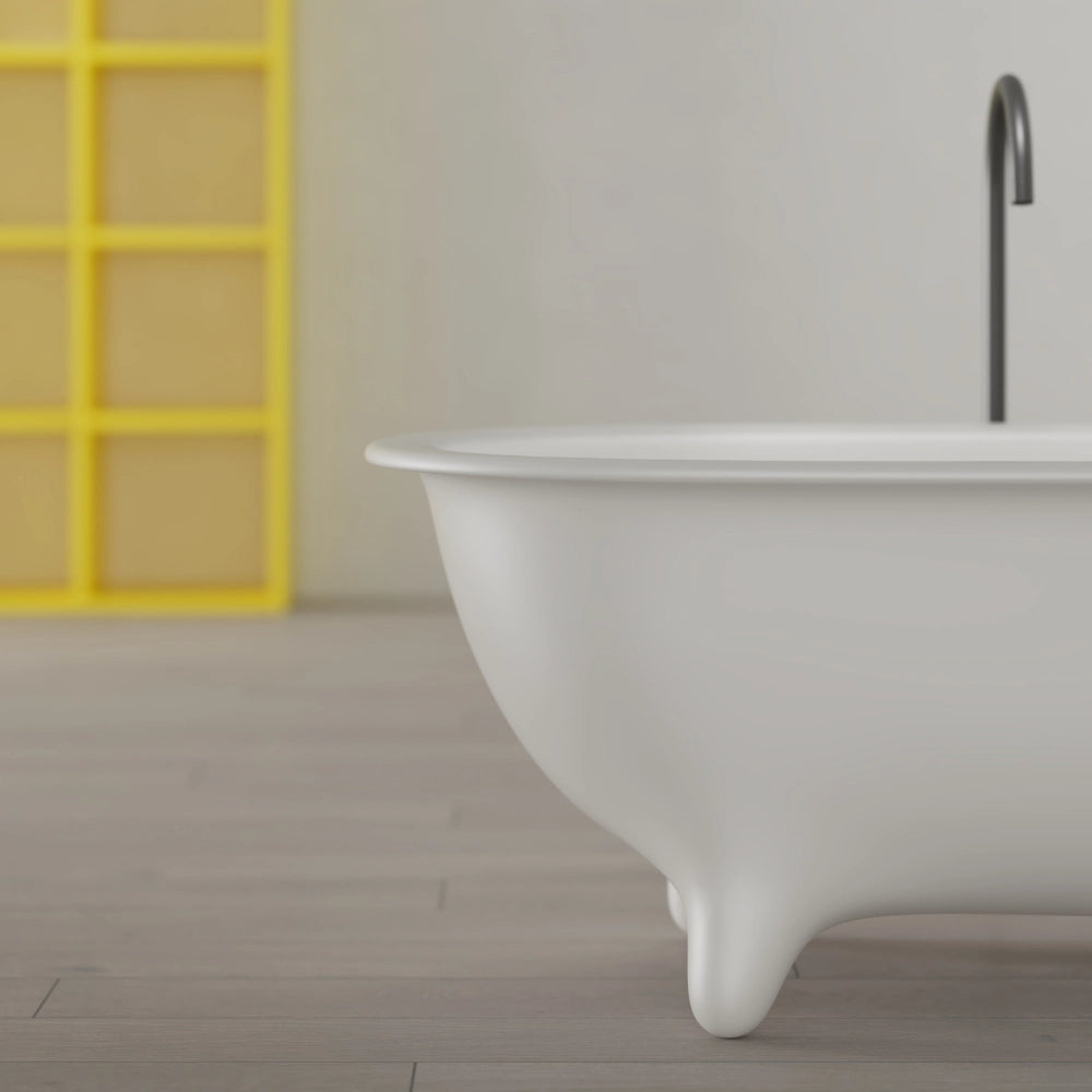 71 Inch MonBlari Armchair Series Single Slipper Freestanding Soaking Bathtub