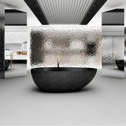 67 Inch MonBlari Carbon Fiber Freestanding Bathtub MC99966GB-FrontView