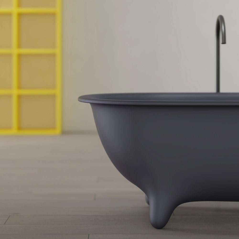 71 Inch MonBlari Armchair Series Single Slipper Freestanding Soaking Bathtub