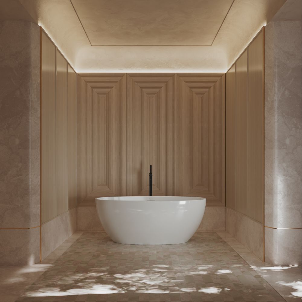 51-67 Inch MonBlari Acrylic Freestanding Bathtub