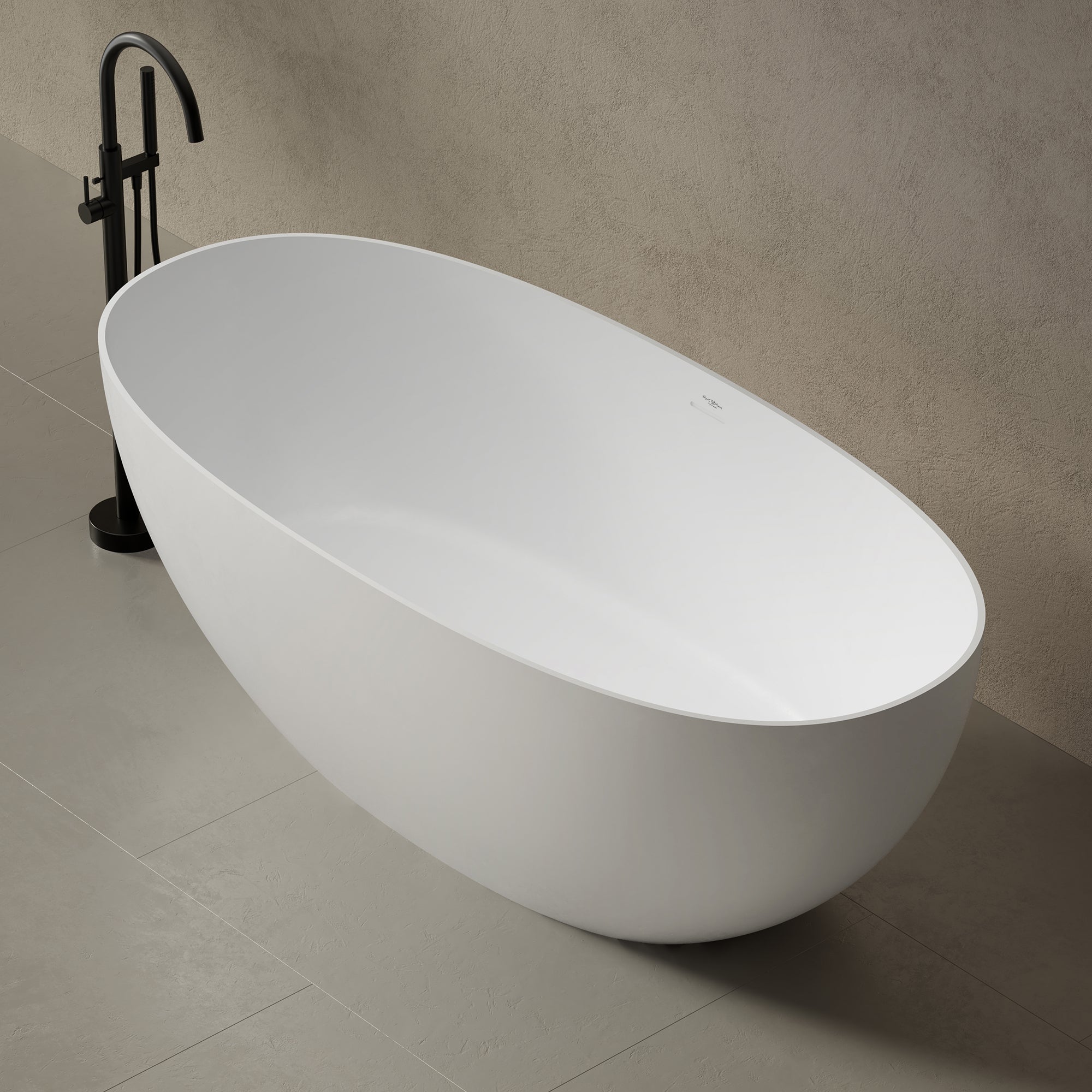 51.2 Inch MonBlari LYRA Solid Surface Freestanding Bathtub