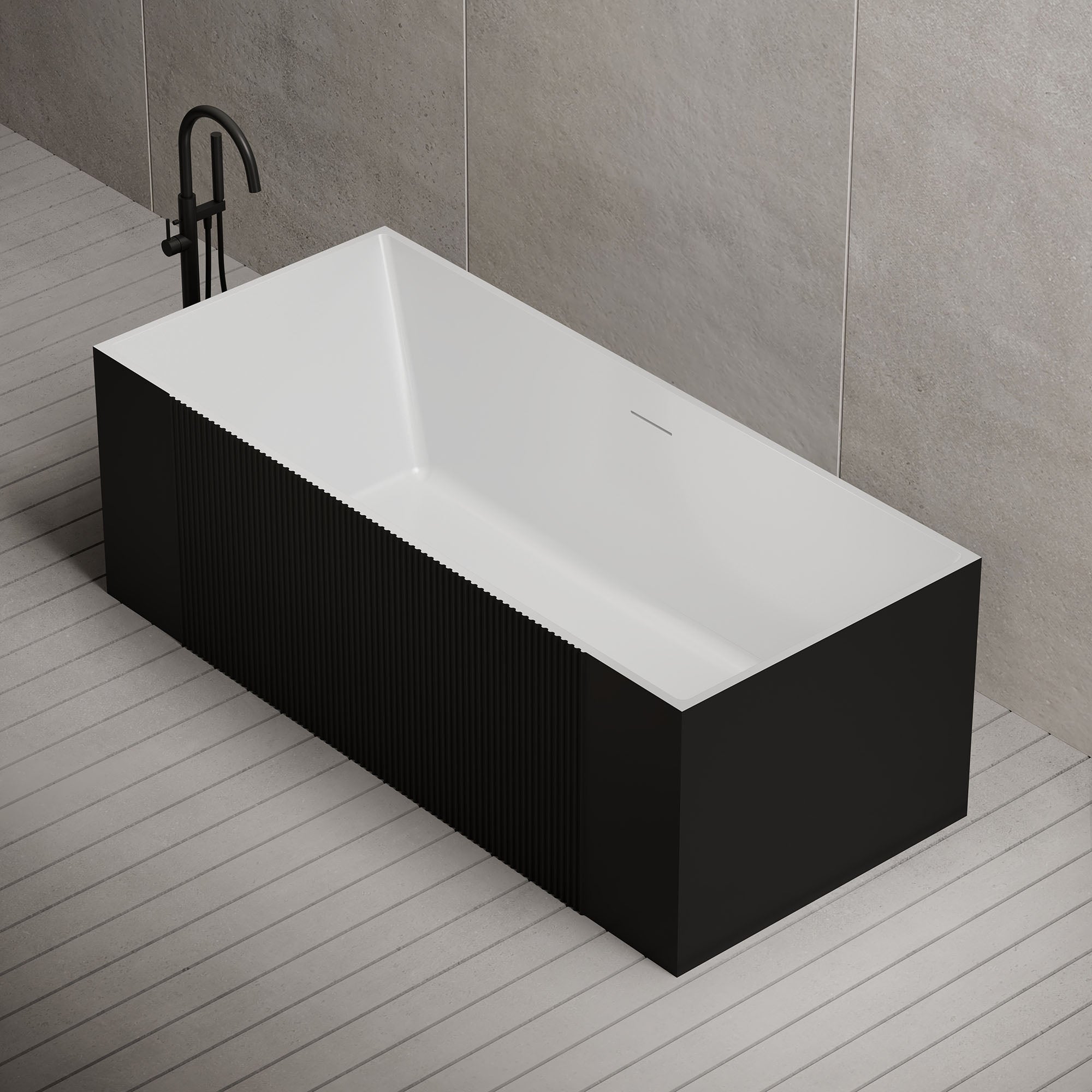 59.1 Inch MonBlari ESSENCE Acrylic Freestanding Bathtub