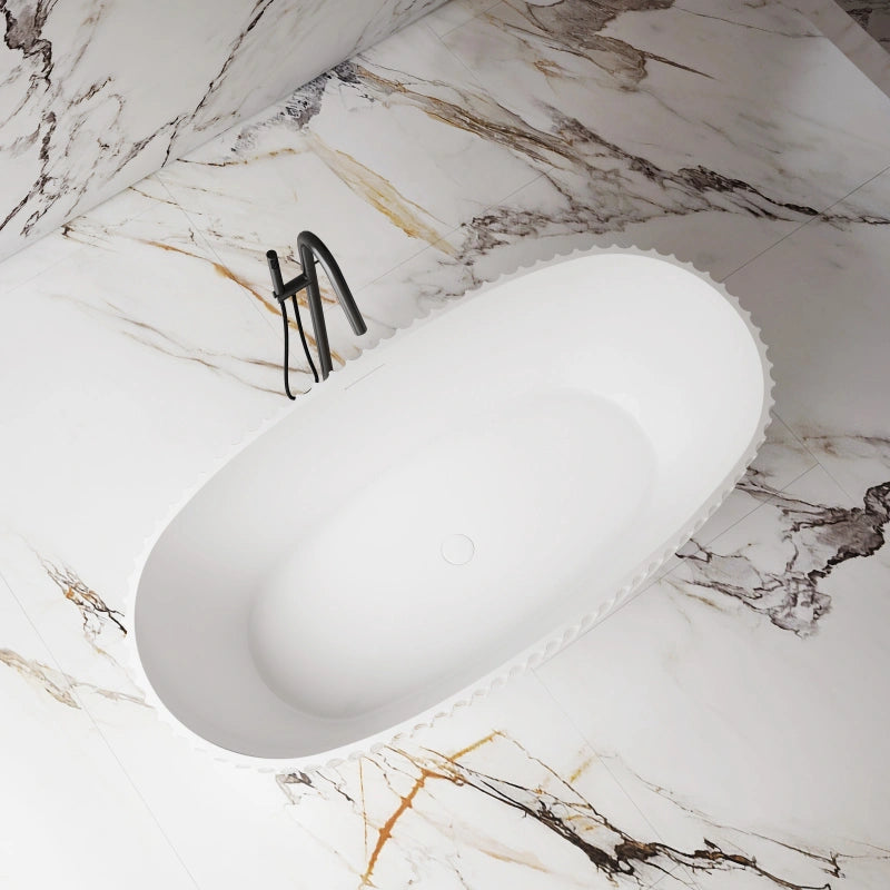 59.1" Monblari Acrylic Freestanding Bathtub With Insulation Tub
