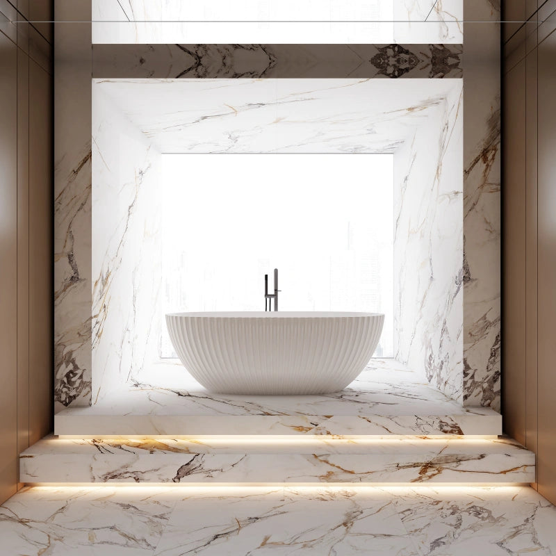 59.1" Monblari Acrylic Freestanding Bathtub With Insulation Tub