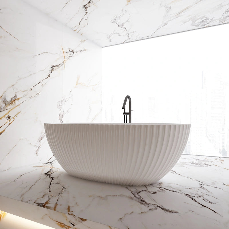59.1" Monblari Acrylic Freestanding Bathtub With Insulation Tub