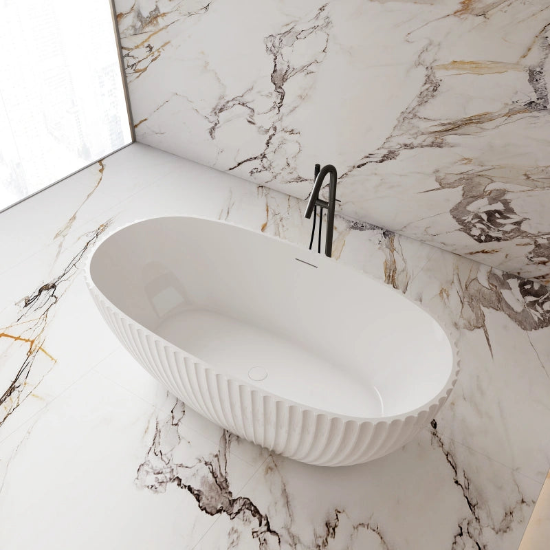 59.1" Monblari Acrylic Freestanding Bathtub With Insulation Tub
