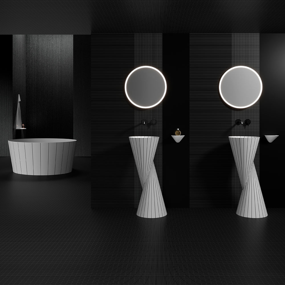 MonBlari Swing Series Sculptural Pedestal Sink