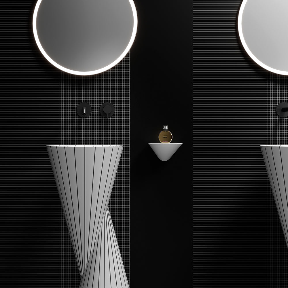 MonBlari Swing Series Sculptural Pedestal Sink
