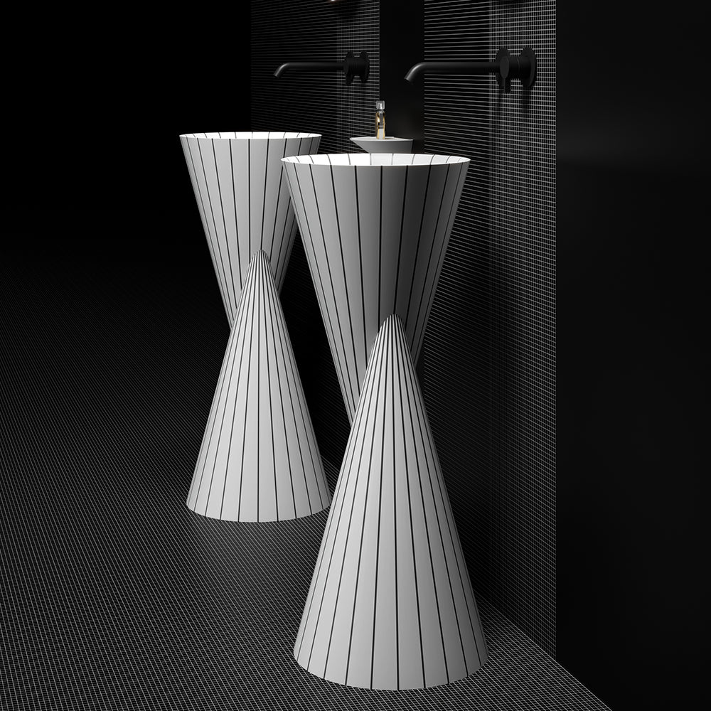 MonBlari Swing Series Sculptural Pedestal Sink