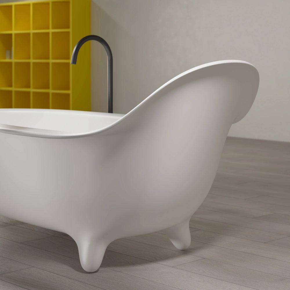 71 Inch MonBlari Armchair Series Single Slipper Freestanding Soaking Bathtub
