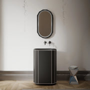 24 Inch MonBlari BERYL Series Minimalist Pedestal Basin