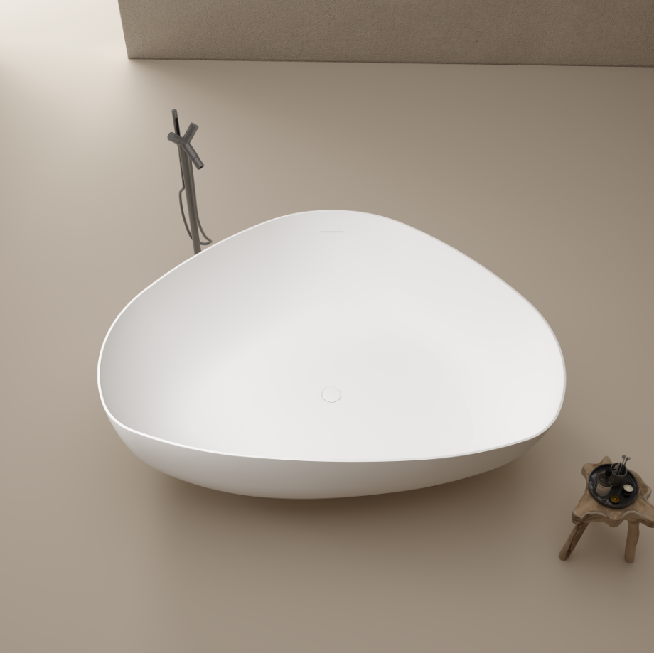 71 Inch MonBlari Solid Surface Freestanding Bathtub TW-8660-MW TW8660MW-TopView