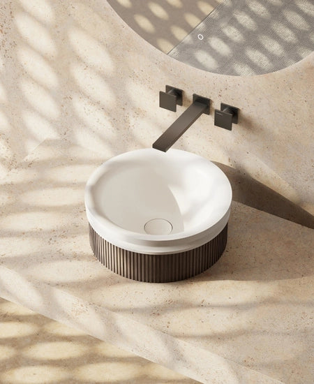MonBlari FOREST Series Round Vessel Sink Fluted