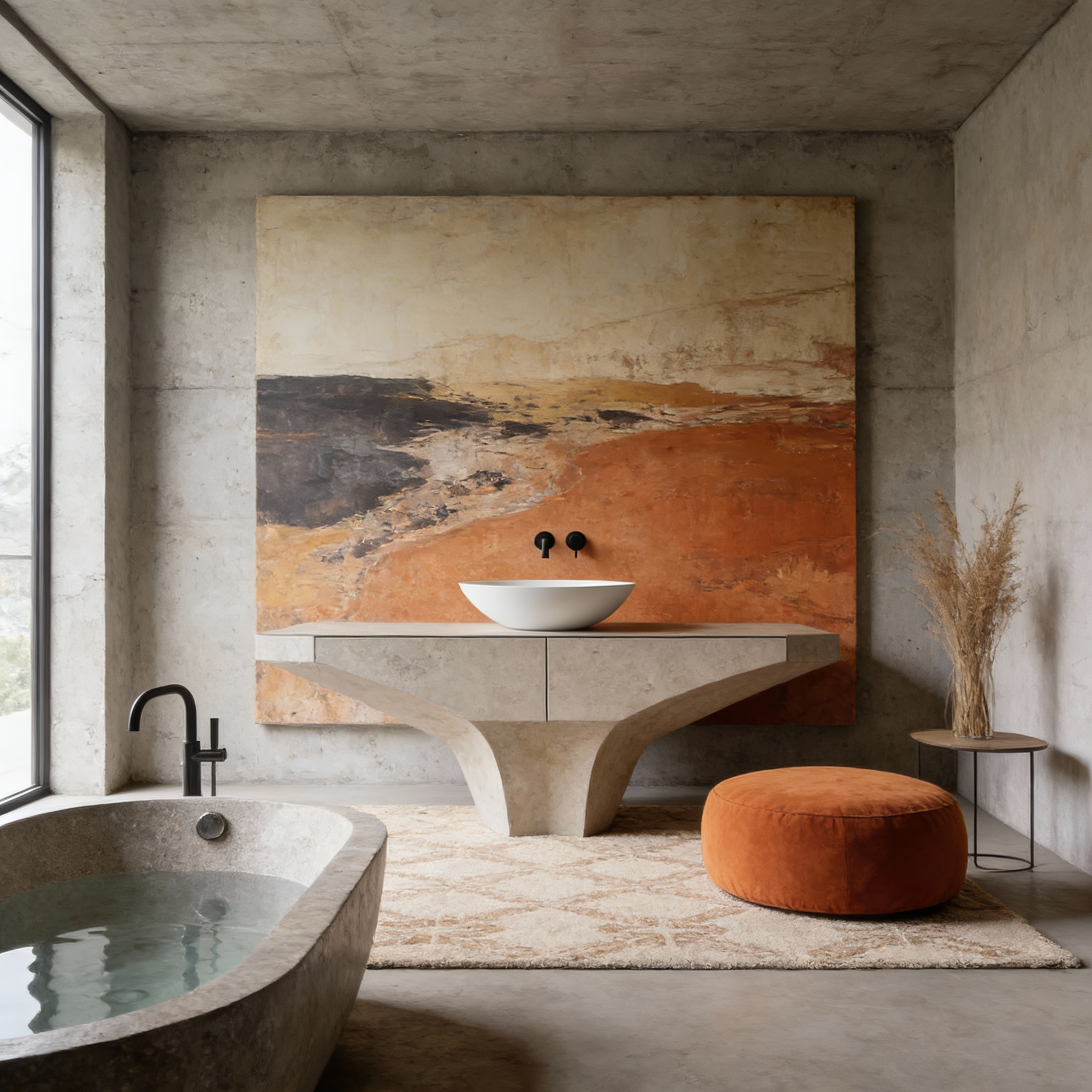 20 Inch MonBlari Solid Surface Vessel Bowl Sink Bathroom Sink XA-A72-FrontView1