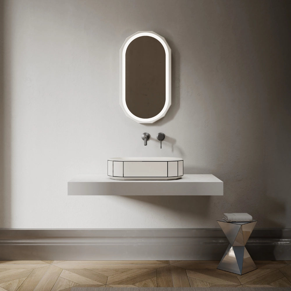 24 Inch MonBlari BERYL Series Modern Faceted Vessel Sink