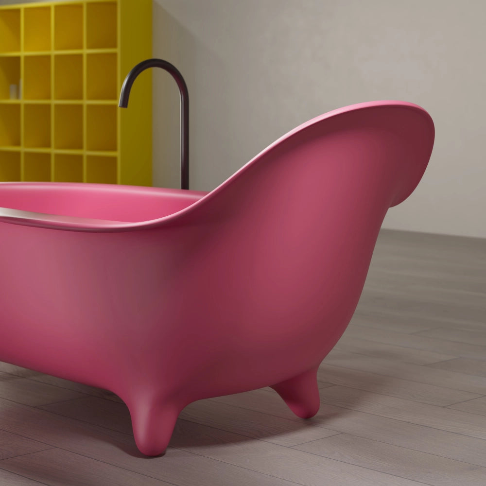 71 Inch MonBlari Armchair Series Single Slipper Freestanding Soaking Bathtub