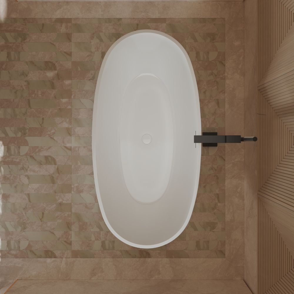 51-67 Inch MonBlari Acrylic Freestanding Bathtub