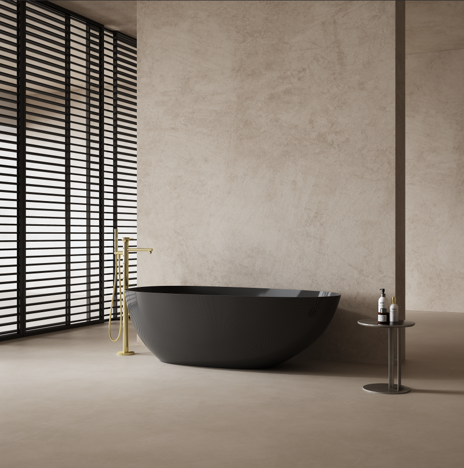 67 Inch MonBlari Carbon Fiber Freestanding Bathtub MC99966GB-FrontView