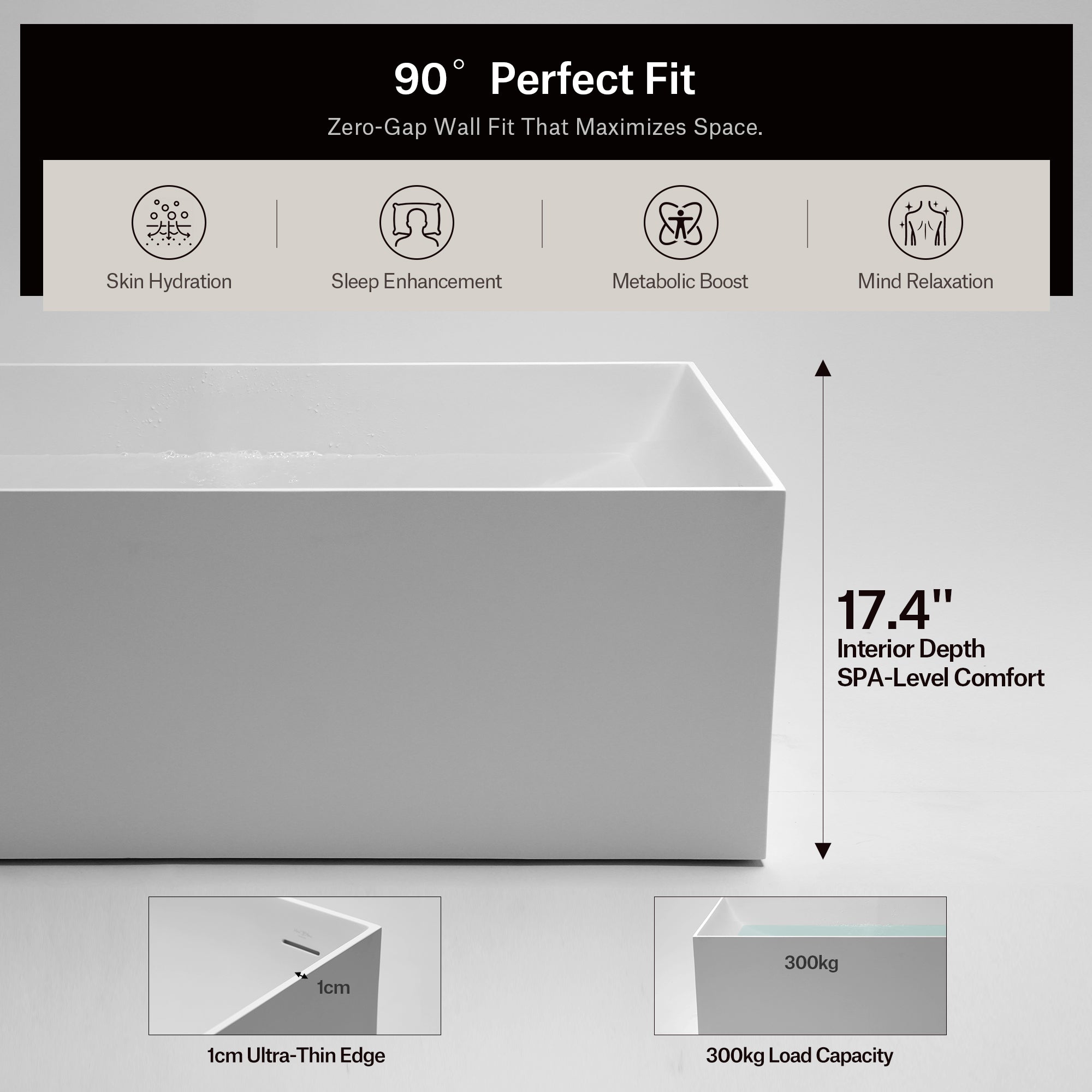 MonBlari Solid Surface Freestanding Bathtub TW-8572-5