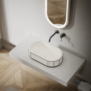 24 Inch MonBlari BERYL Series Modern Faceted Vessel Sink