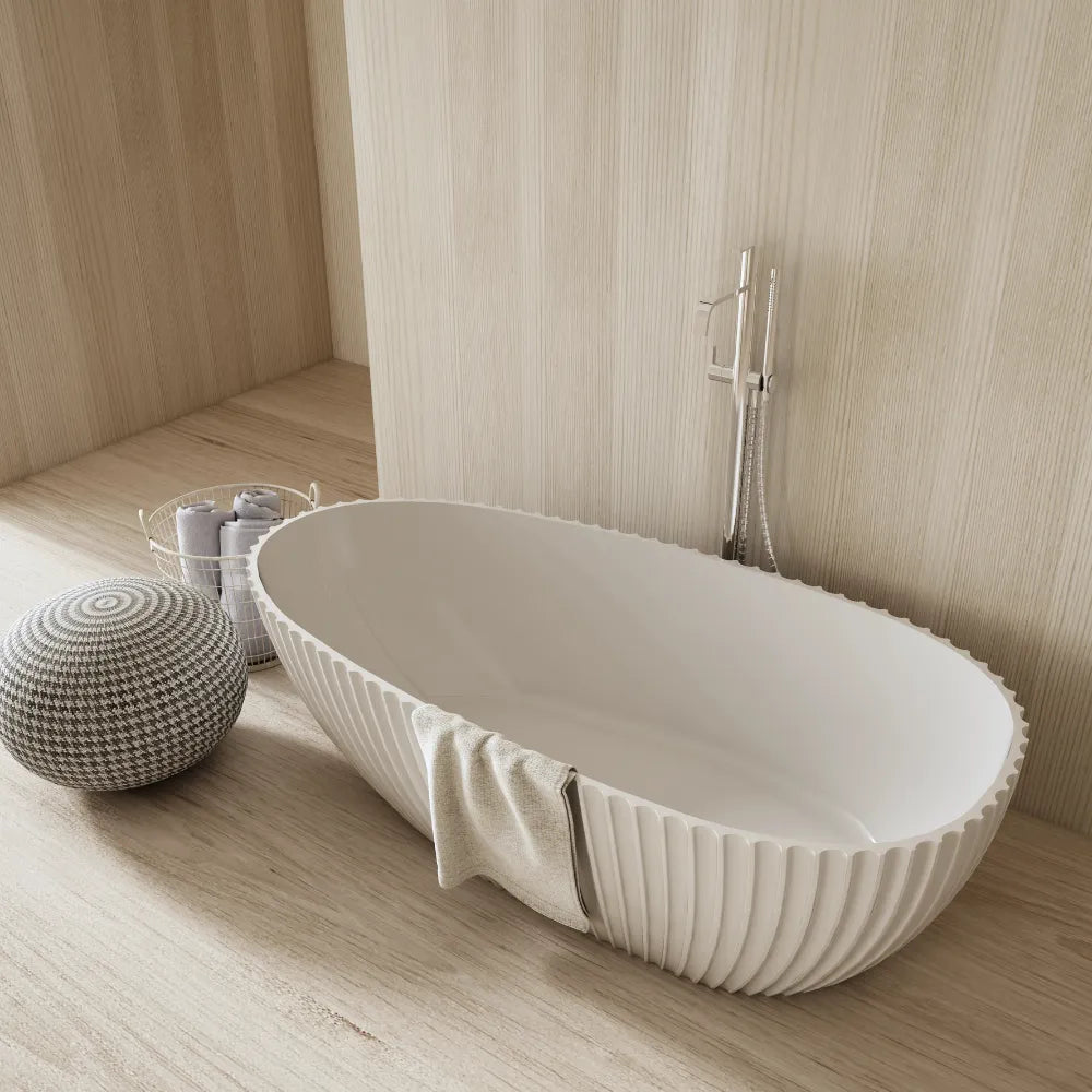 67 Inch MonBlari VENUS Series Long Oval Bathtub