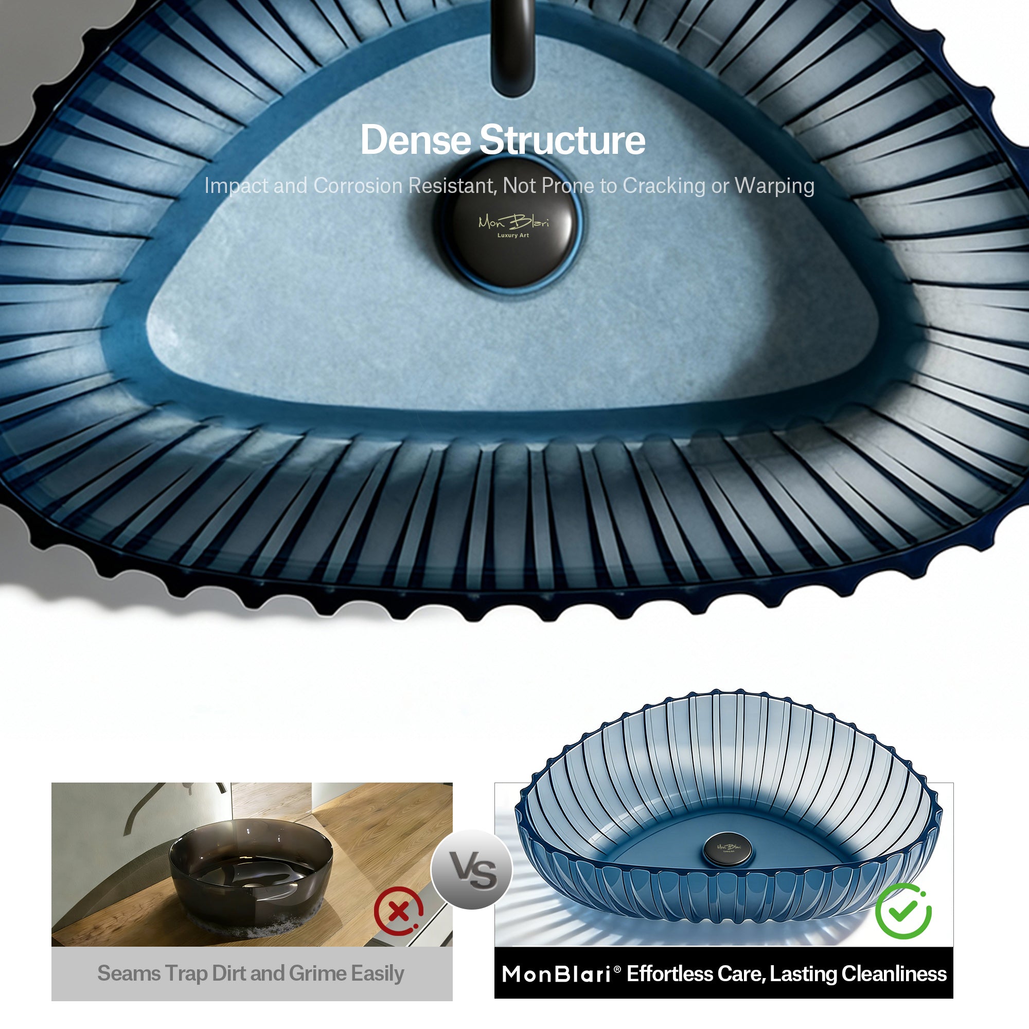 MonBlari Resin Vessel Bowl Sink Bathroom Sink MR-A8870T-4