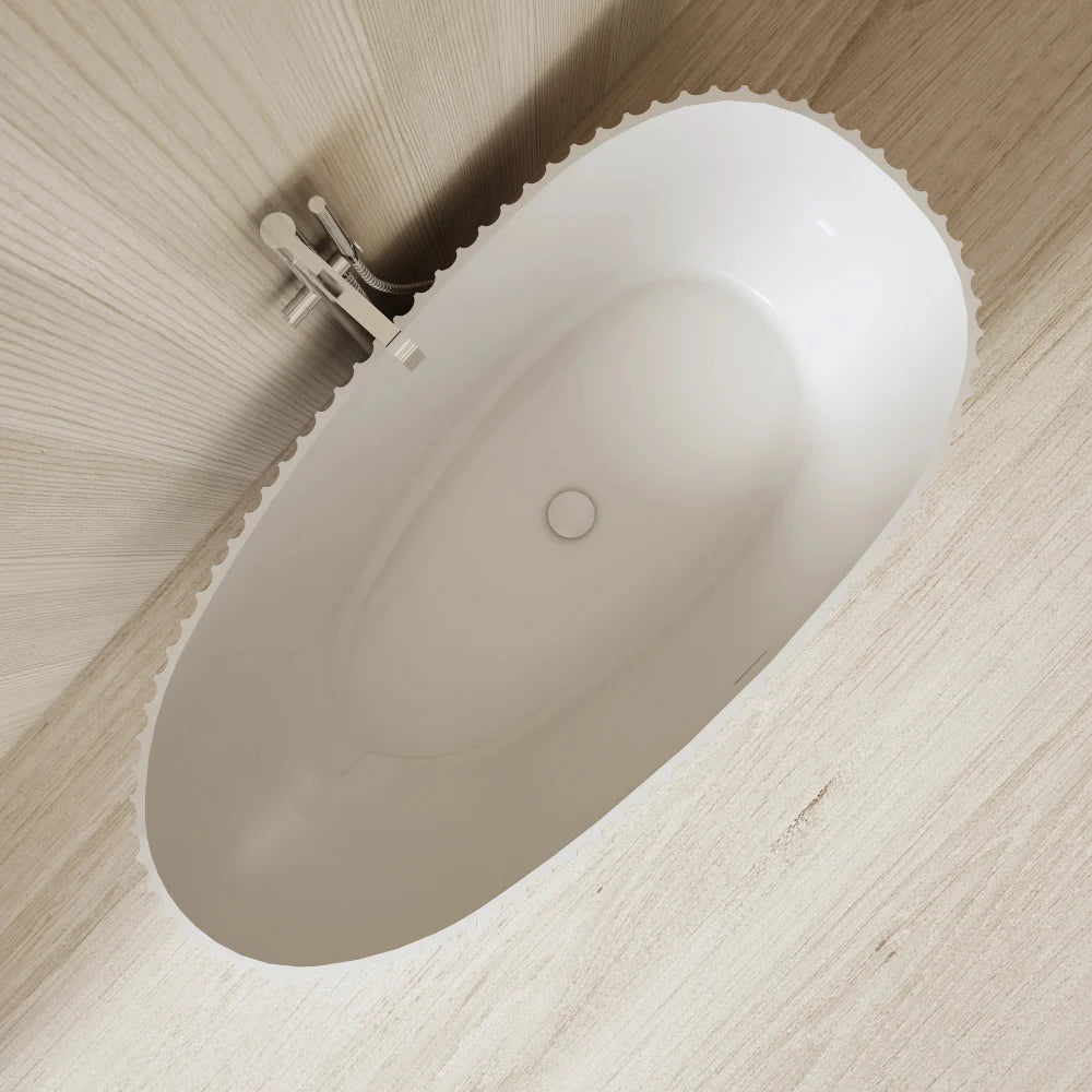 67 Inch MonBlari VENUS Series Long Oval Bathtub