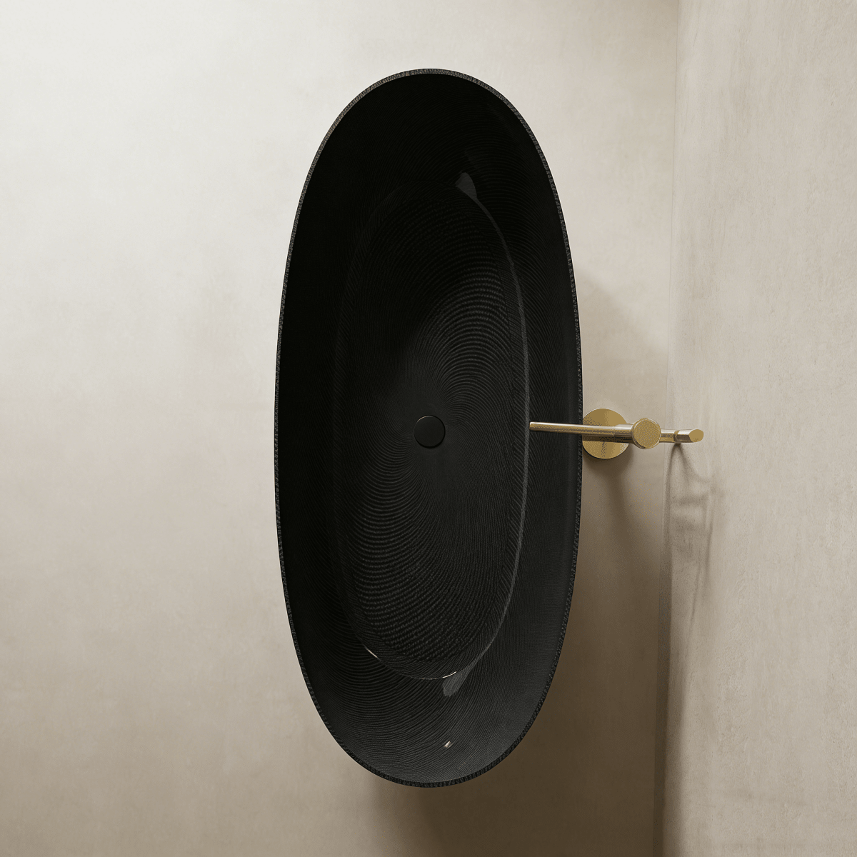 67inchMonBlariCarbonFiberFreestandingBathtubMC99907GB-TopView
