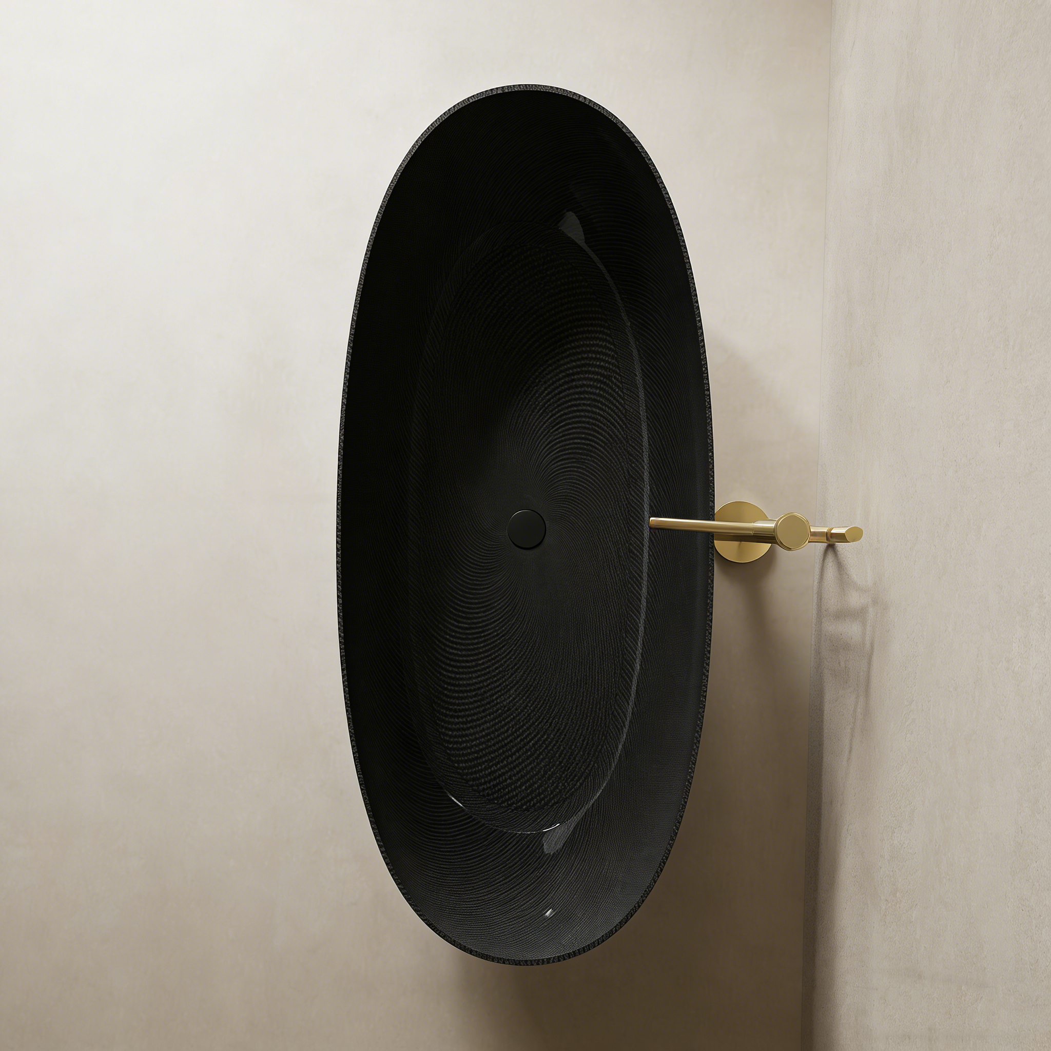 67inchMonBlariCarbonFiberFreestandingBathtubMC99907GB-TopView