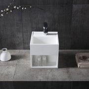 12 Inch MonBlari Solid Surface Vessel Bowl Sink Bathroom Sink-XA-G31-Front12 Inch MonBlari Solid Surface Vessel Bowl Sink Bathroom Sink-XA-G31-FrontView