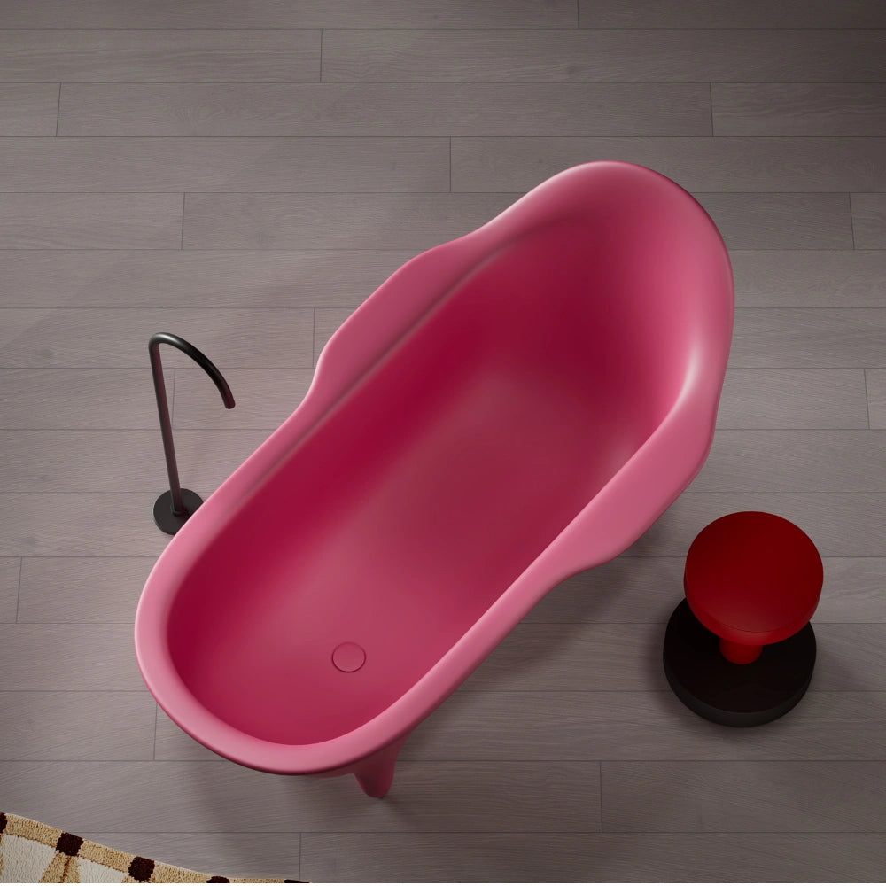 71 Inch MonBlari Armchair Series Single Slipper Freestanding Soaking Bathtub