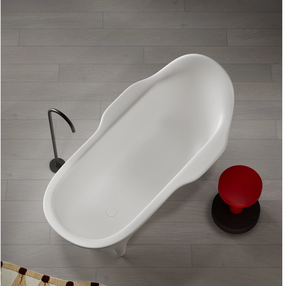 71 Inch MonBlari Armchair Series Single Slipper Freestanding Soaking Bathtub