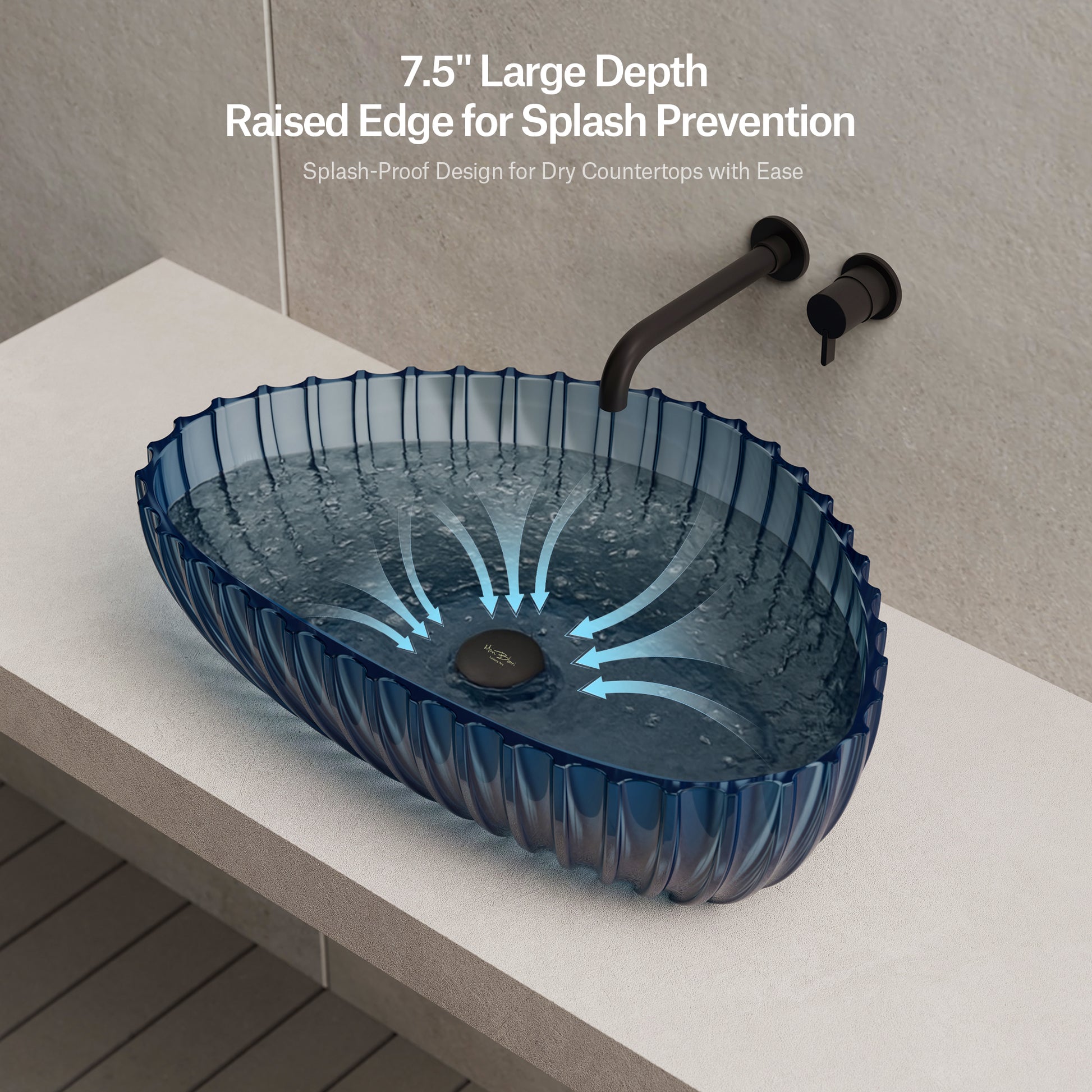 MonBlari Resin Vessel Bowl Sink Bathroom Sink MR-A8870T-5