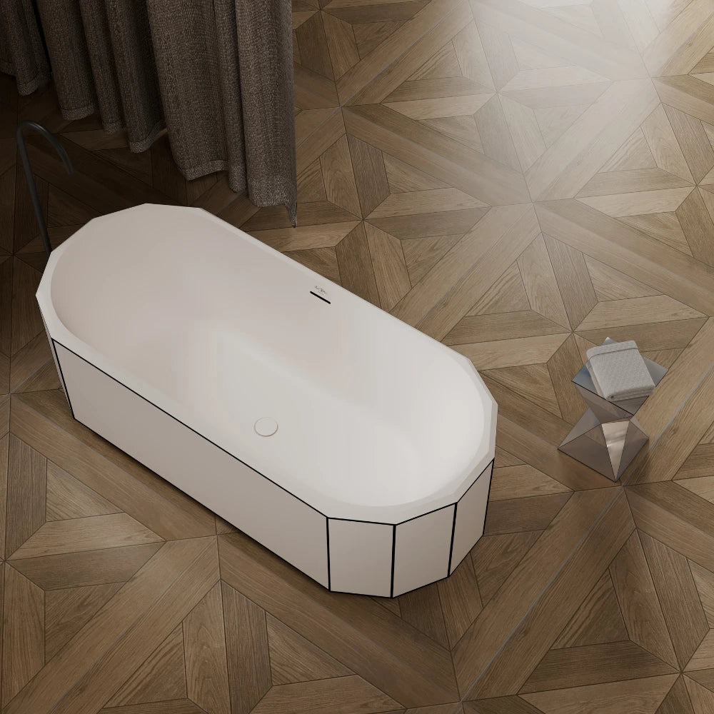 67 inch MonBlari Beryl Freestanding Tub Bathroom Soaking Bathtub