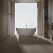 64.2 Inch MonBlari LUCENT Solid Surface Freestanding Bathtub