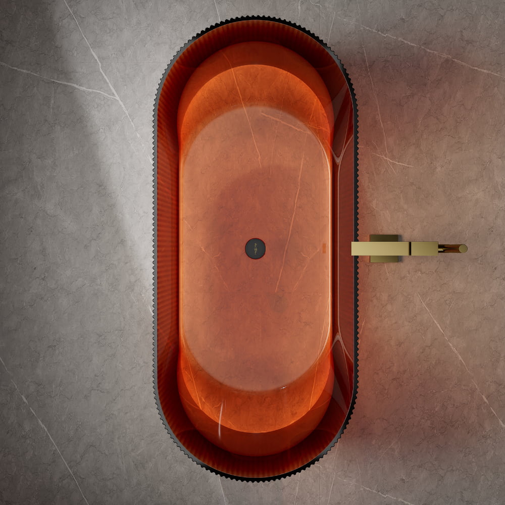 66.9 Inch MonBlari MIRAGE Resin Freestanding Bathtub