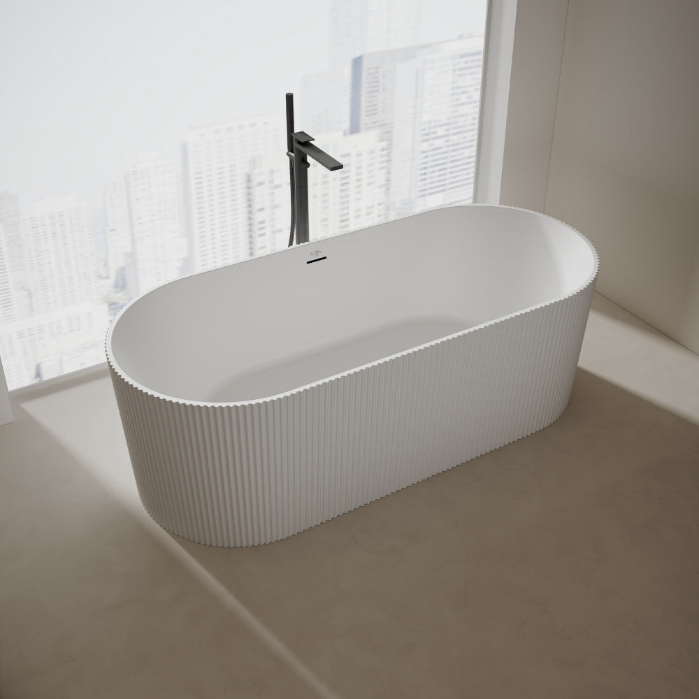 66.9 Inch MonBlari NOVA Solid Surface Freestanding Bathtub